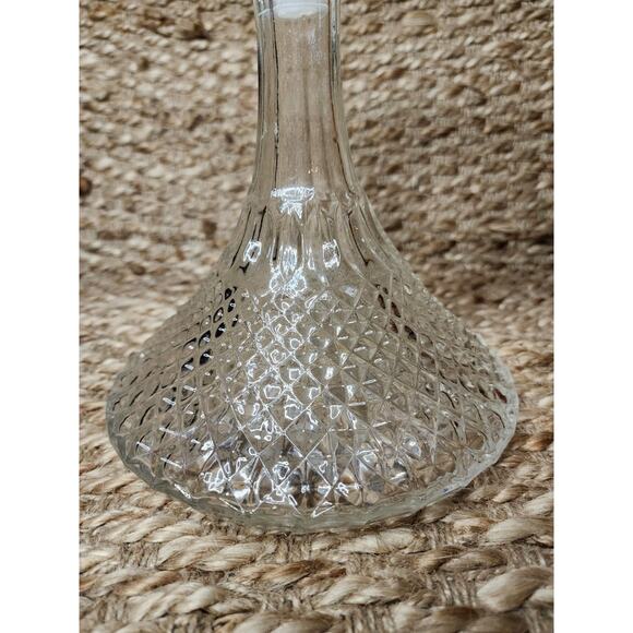 Vintage Genie Style Crystal Clear Glass Decanter Designer Style 11" Tall - Picture 3 of 8